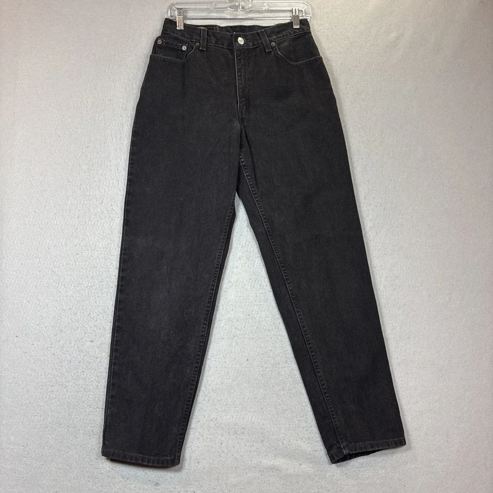 Vtg Levi's 550 Jean Women Sz 10 Relaxed Fit Tapered Leg Denim Black EUC Y2K 2001